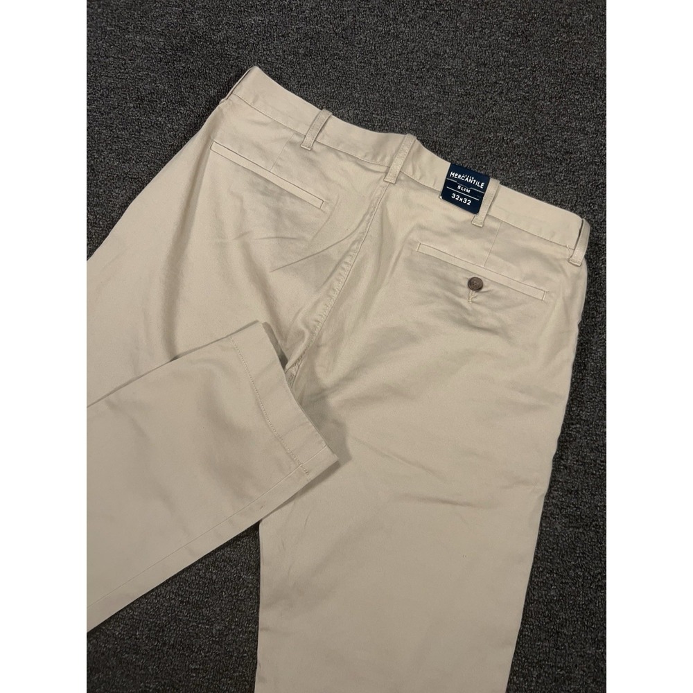 New J Crew Mercantile Pants Men's 32x32 (Fits 34x32) Beige Chino Khaki Slim